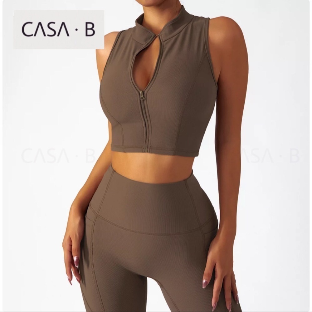 NEW to CASA B ACTIVE |Brinley Seamless Active Fitness Leggings & Sports Bra Set